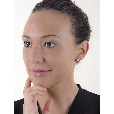 Pendientes con perlas de oro blanco de 18 quilates 