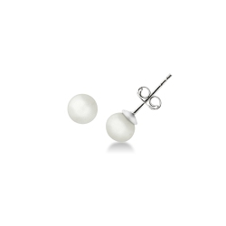 Pendientes con perlas de oro blanco de 18 quilates