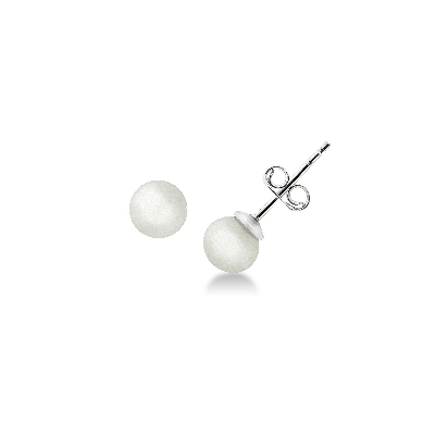 Pendientes con perlas de oro blanco de 18 quilates 