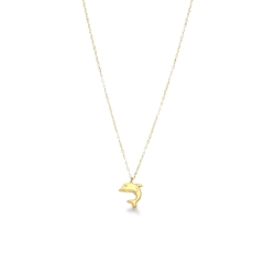 Collar delfin en oro amarillo 18k