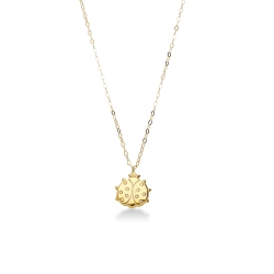 Cadena con mariquita brillante en oro amarillo 18k