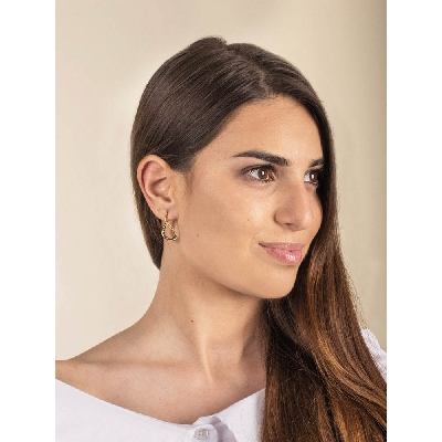 Pendientes de Aro en Oro Amarillo 18k con Diseño Ondulado