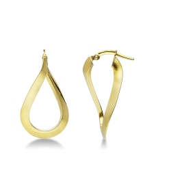 Pendientes de Aro en Oro Amarillo 18k con Diseño Ondulado
