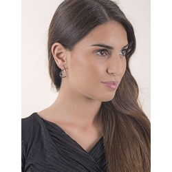 Pendientes ondulados en oro blanco de 18k 2