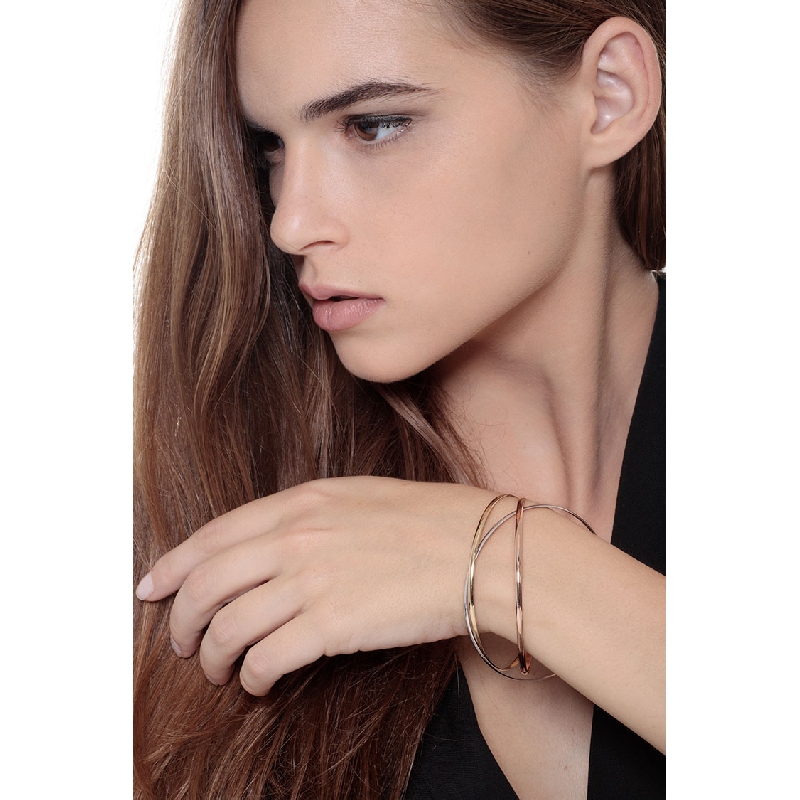 Brazalete rígido fantasía para mujer por tres anillos cm 18 Brazalete rígido fantasía para mujer por tres anillos cm 18