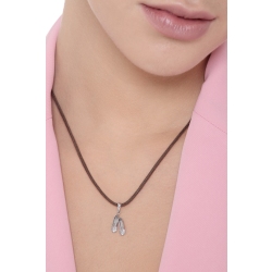 Colgante zapatillas de danza en oro blanco 18K con circonitas 2