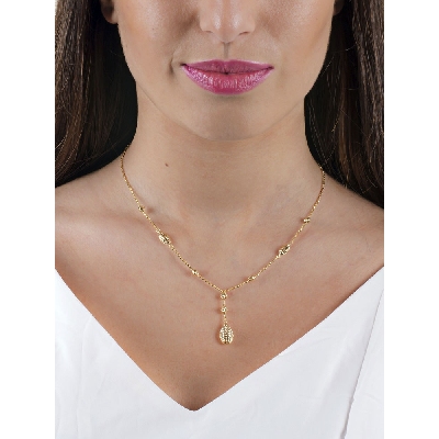Cadena con gotas en oro amarillo de 18 quilates