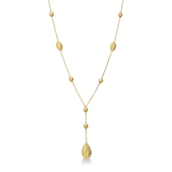 Cadena con gotas en oro amarillo de 18 quilates