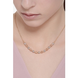 Collar 3 oros de 18 quilates con bolas diamantadas  2