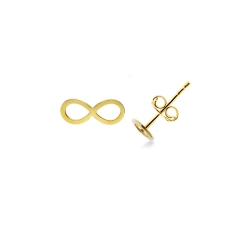 Pendientes Infinito en Oro Amarillo 18k