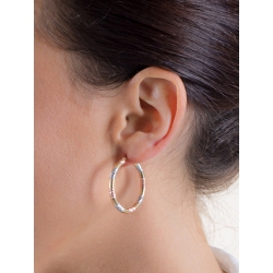 Aros en oro amarillo, blanco y rosa de 18k 2