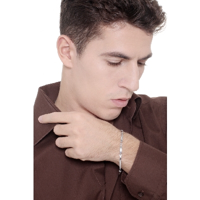 Brazalete en oro blanco 18k 21 cm