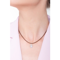 Colgante infantil oro blanco 18k silueta niña 2