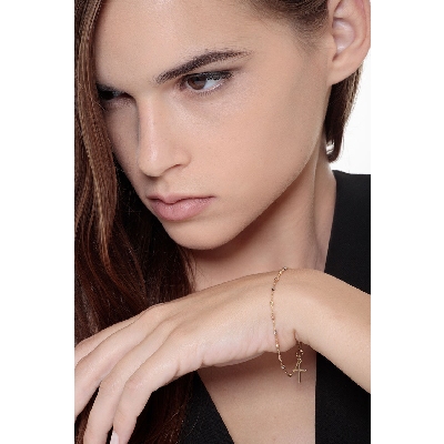 Pulsera en 3 oros de 18k con Inserciones