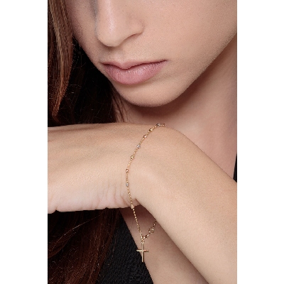 Pulsera en 3 oros de 18k con Inserciones