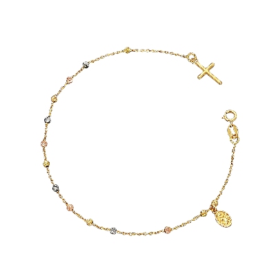 Pulsera en 3 oros de 18k con Inserciones