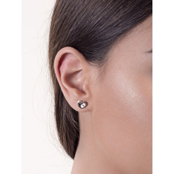 Pendientes de corazón en oro rosa y blanco de 18k diamantado 2