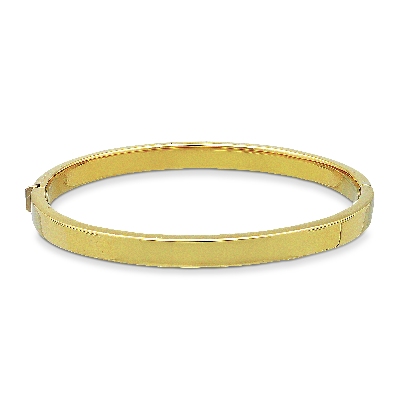 Pulsera rígida en oro amarillo de 18k