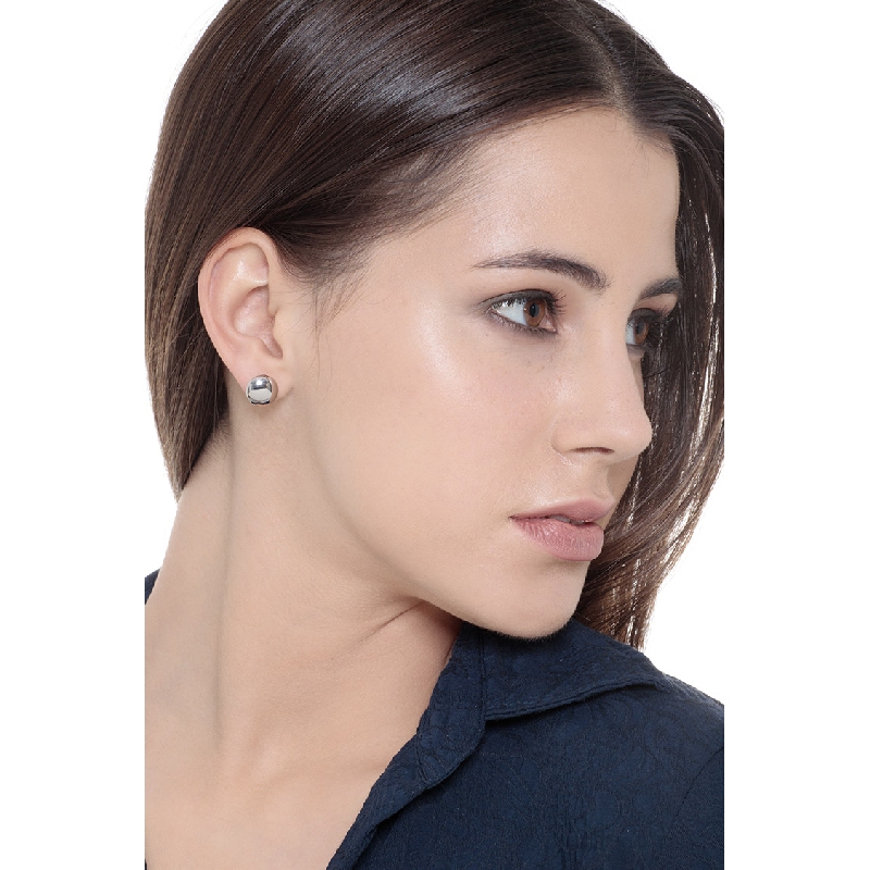 Pendientes de botón en oro blanco 18k Pendientes de botón en oro blanco 18k