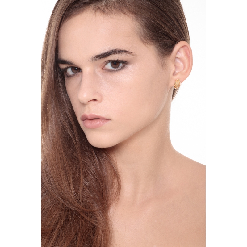 Pendientes en oro amarillo 18k ondulados