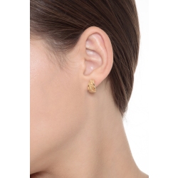 Pendientes en oro amarillo 18k ondulados 2