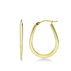 Pendientes oro amarillo de 18k  2,6 cm