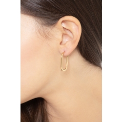 Pendientes rectangulares en oro amarillo de 18 quilates 2