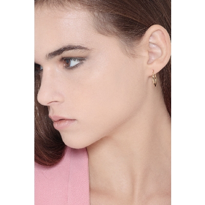 Pendientes ovalados en oro amarillo de 18k