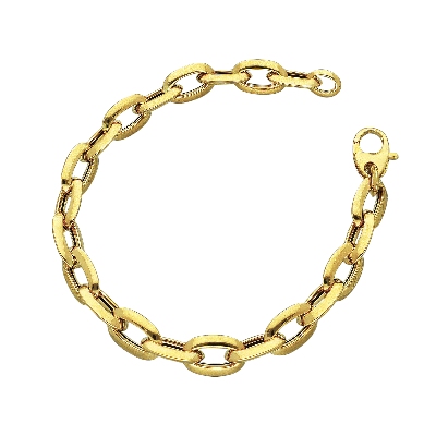 Pulsera cadena en Oro Amarillo 18k