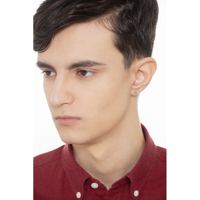 Mono pendiente oro blanco con nota musical