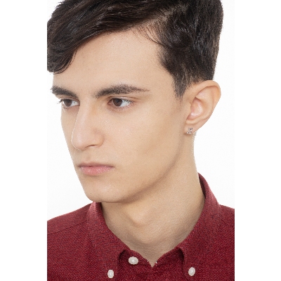 Mono pendiente oro blanco con nota musical