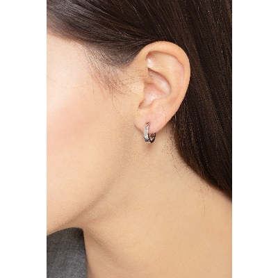 Pendientes en oro blanco de 18 quilates