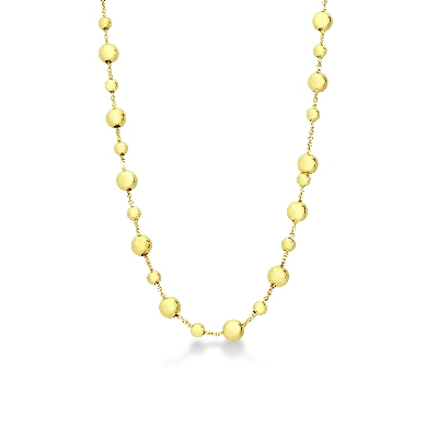 Collar de oro amarillo de 18 quilates con esferas