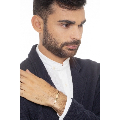 Pulsera rígida en oro amarillo de 18 quilates 