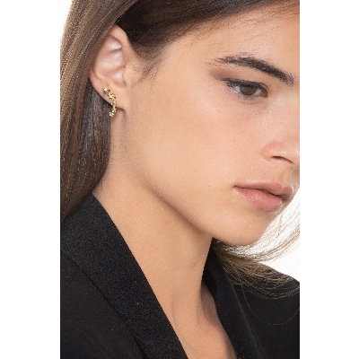 Pendientes en oro amarillo de 18k con estrellitas