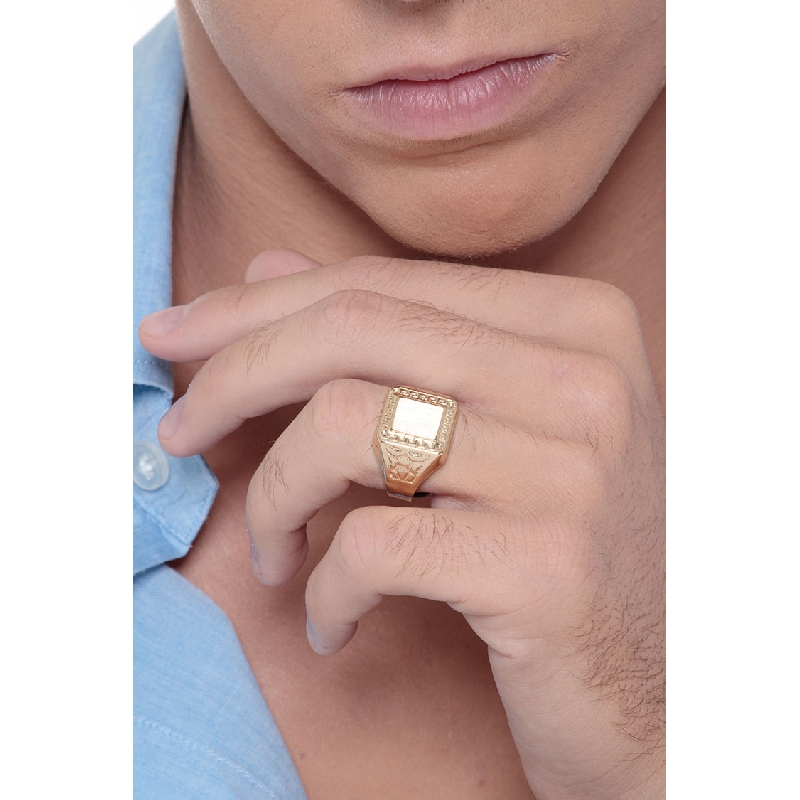 Anillo sello hombre Oro Amarillo 18k