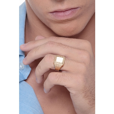 Anillo sello hombre Oro Amarillo 18k