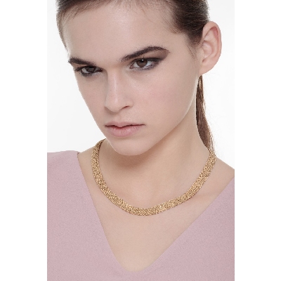 Collar de eslabones en oro amarillo de 18k, 45 cm