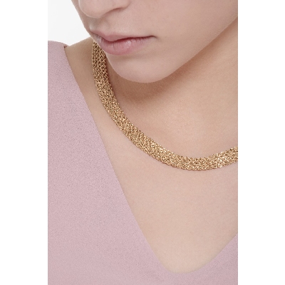 Collar de eslabones en oro amarillo de 18k, 45 cm