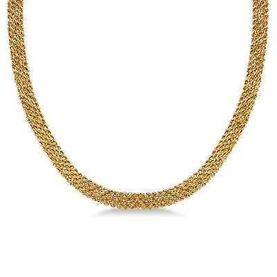 Collar de eslabones en oro amarillo de 18k, 45 cm