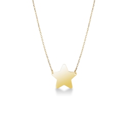 Collar con colgante estrella en oro amarillo 750