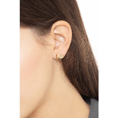 Pendientes corazón oro amarillo 18k