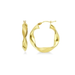 Pendientes torcidos en oro amarillo de 18 quilates