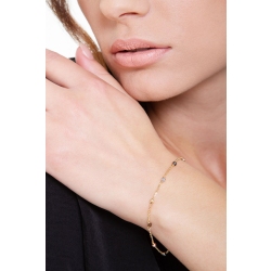 Pulsera con 3 oros 18k con bolas de colores. 2