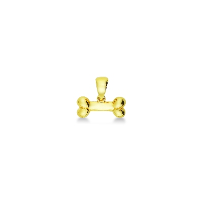 Colgante en oro amarillo 18k con hueso