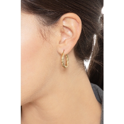 Pendientes de aro en oro amarillo de 18k