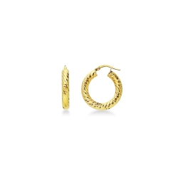 Pendientes de aro en oro amarillo de 18k