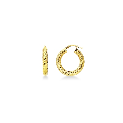 Pendientes de aro en oro amarillo de 18k