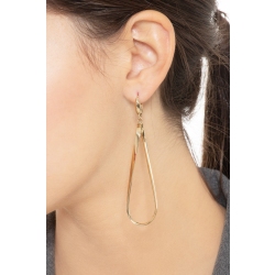 Pendientes ovalados ondulados oro amarillo 18k 2