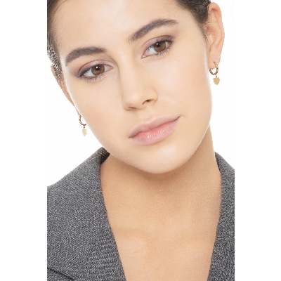 Pendientes de oro amarillo de 18k corazón